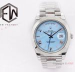 Rolex Day-Date Swiss 2836 Watch Baby Blue President Strap